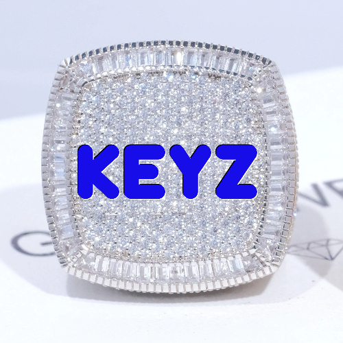 CUSTOM LETTER 3D ICED RING