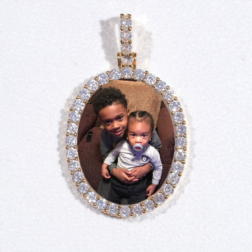 3D Oval Custom Picture Pendant