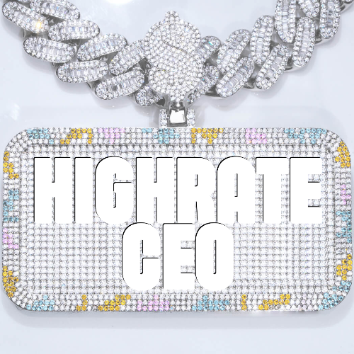 CUSTOM LETTER NECKLACE 3D COLORFUL SQUARE