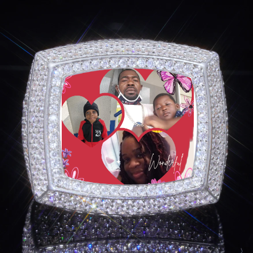 3D CUSTOM PICTURE ICED RING