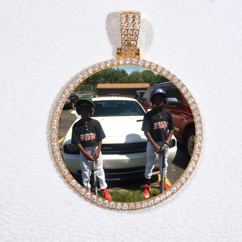 MEDIUM 3D CIRCLE CUSTOM PICTURE PENDANT