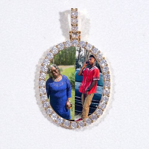 3D Oval Custom Picture Pendant