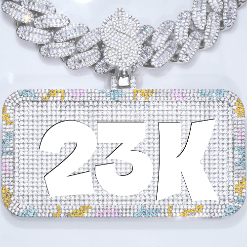 CUSTOM LETTER NECKLACE 3D COLORFUL SQUARE