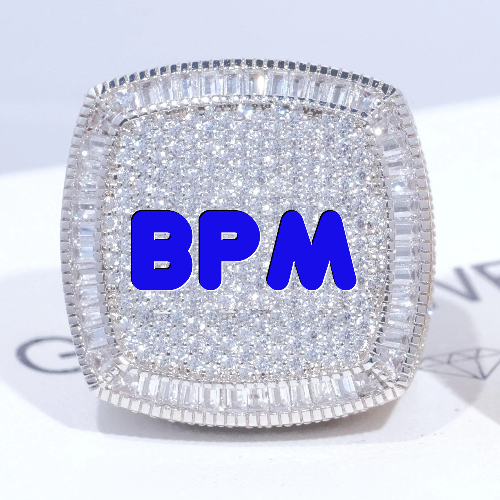 CUSTOM LETTER 3D ICED RING