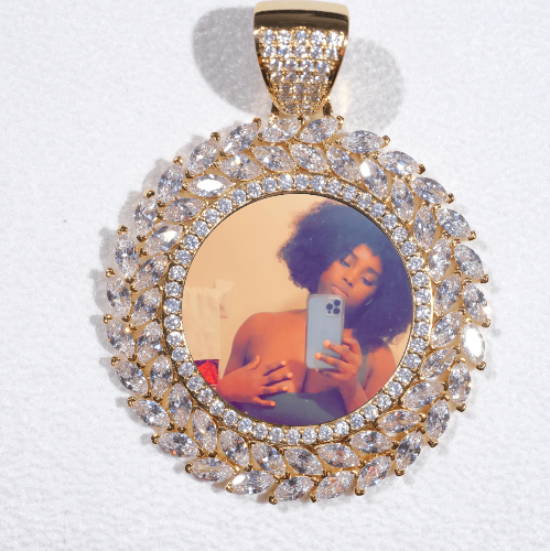 Large 3D Wheat Ear Custom Picture Pendant