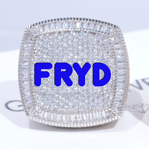 CUSTOM LETTER 3D ICED RING