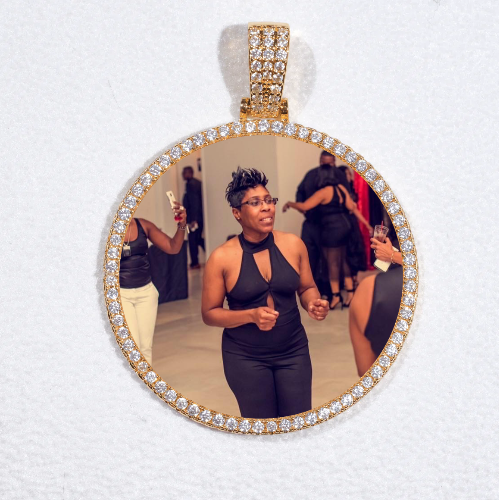 MEDIUM 3D CIRCLE CUSTOM PICTURE PENDANT