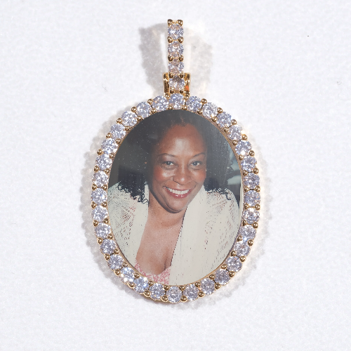 3D Oval Custom Picture Pendant