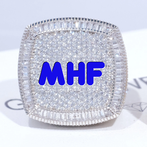 CUSTOM LETTER 3D ICED RING