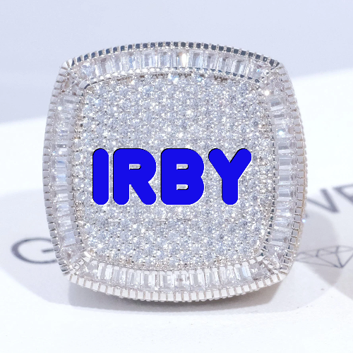 CUSTOM LETTER 3D ICED RING
