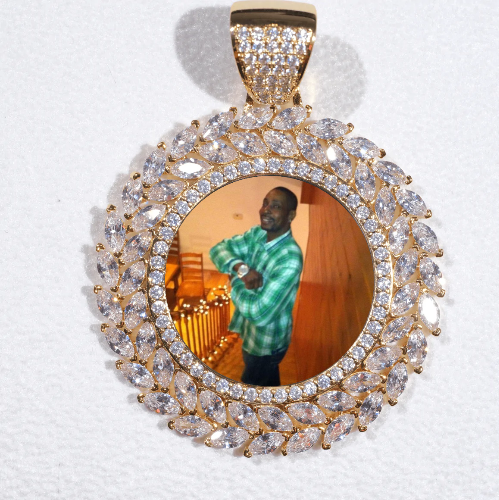 Large 3D Wheat Ear Custom Picture Pendant
