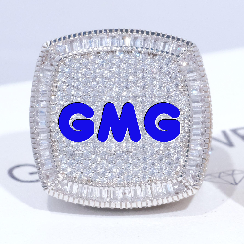 CUSTOM LETTER 3D ICED RING