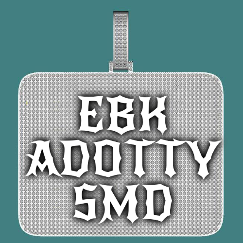CUSTOM LETTER NECKLACE 3D BIG SQUARE