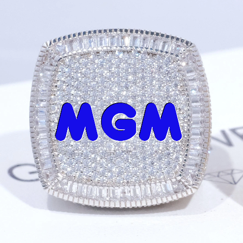 CUSTOM LETTER 3D ICED RING