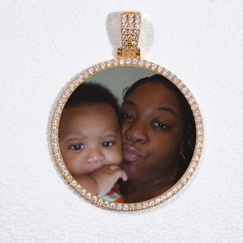 MEDIUM 3D CIRCLE CUSTOM PICTURE PENDANT