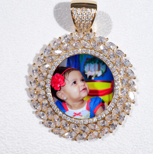 Large 3D Wheat Ear Custom Picture Pendant