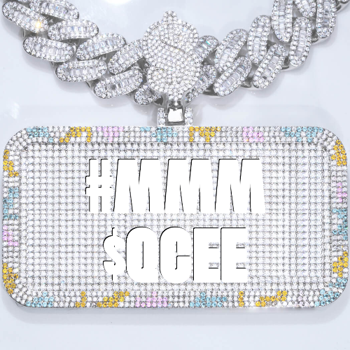 CUSTOM LETTER NECKLACE 3D COLORFUL SQUARE