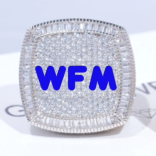 CUSTOM LETTER 3D ICED RING