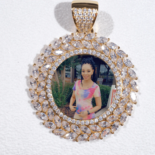 Large 3D Wheat Ear Custom Picture Pendant