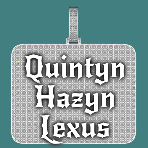 CUSTOM LETTER NECKLACE 3D BIG SQUARE