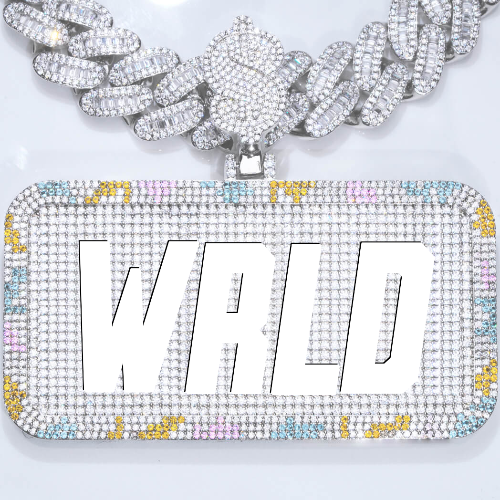 CUSTOM LETTER NECKLACE 3D COLORFUL SQUARE