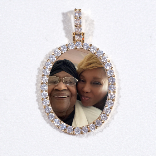 3D Oval Custom Picture Pendant