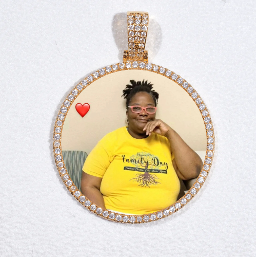MEDIUM 3D CIRCLE CUSTOM PICTURE PENDANT