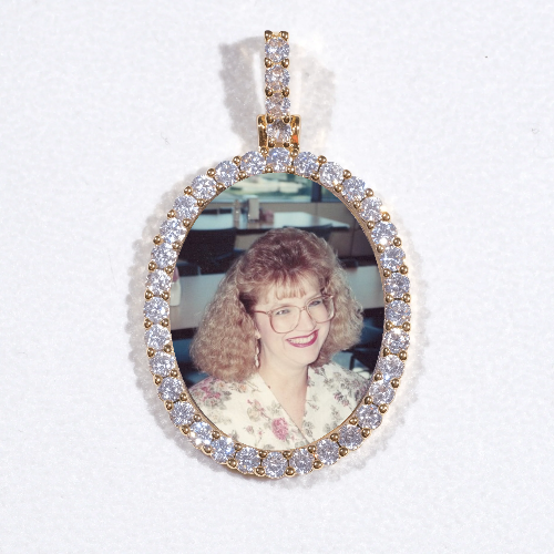 3D Oval Custom Picture Pendant