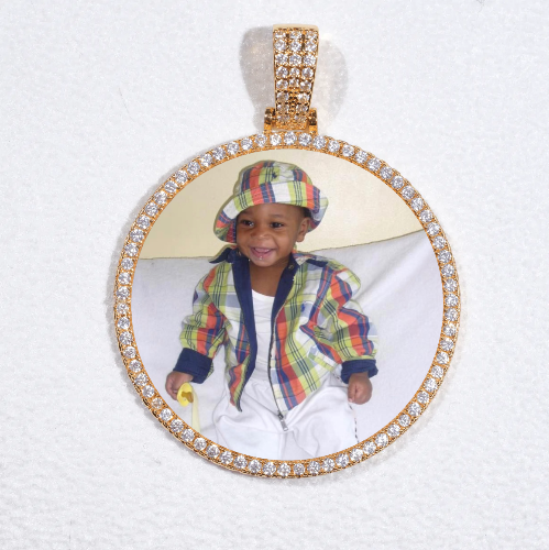 MEDIUM 3D CIRCLE CUSTOM PICTURE PENDANT