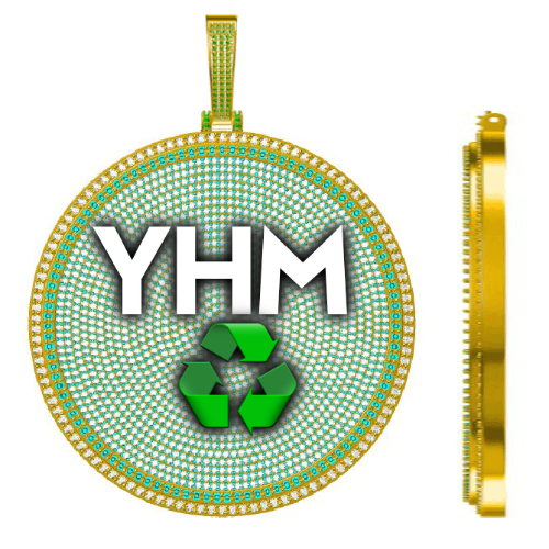 CUSTOM LETTER NECKLACE 3D BIG DISC