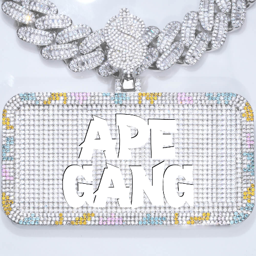 CUSTOM LETTER NECKLACE 3D COLORFUL SQUARE