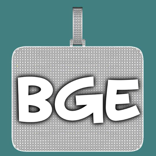 CUSTOM LETTER NECKLACE 3D BIG SQUARE