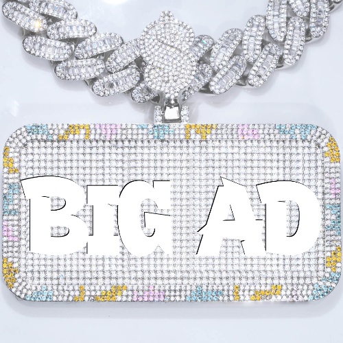 CUSTOM LETTER NECKLACE 3D COLORFUL SQUARE
