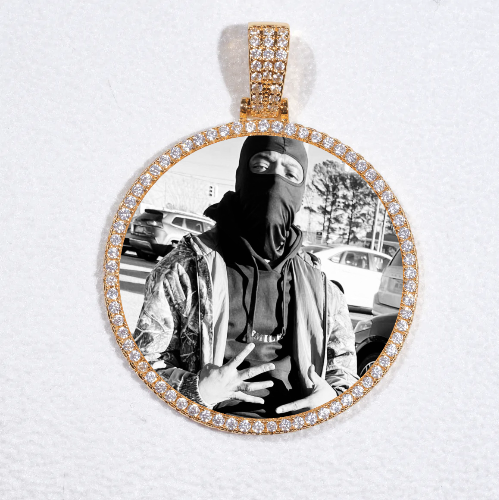 MEDIUM 3D CIRCLE CUSTOM PICTURE PENDANT