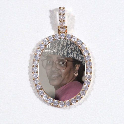 3D Oval Custom Picture Pendant