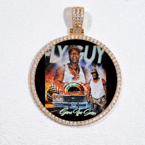 MEDIUM 3D CIRCLE CUSTOM PICTURE PENDANT