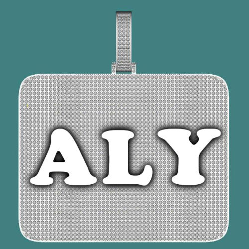 CUSTOM LETTER NECKLACE 3D BIG SQUARE