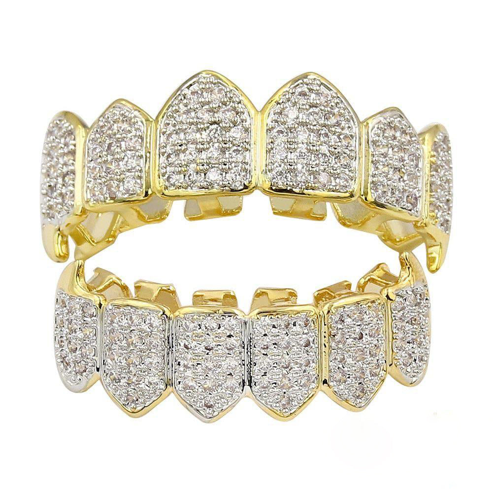 Official Limited Micro-inlay CZ Gold-Plated Grillz