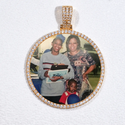 MEDIUM 3D CIRCLE CUSTOM PICTURE PENDANT