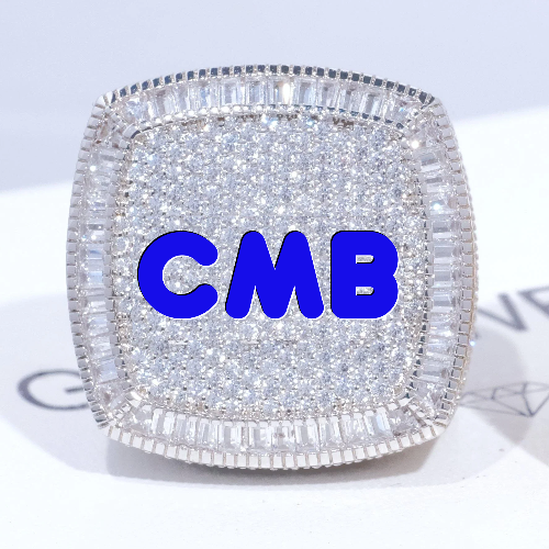 CUSTOM LETTER 3D ICED RING