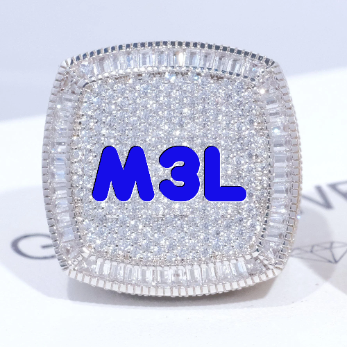 CUSTOM LETTER 3D ICED RING
