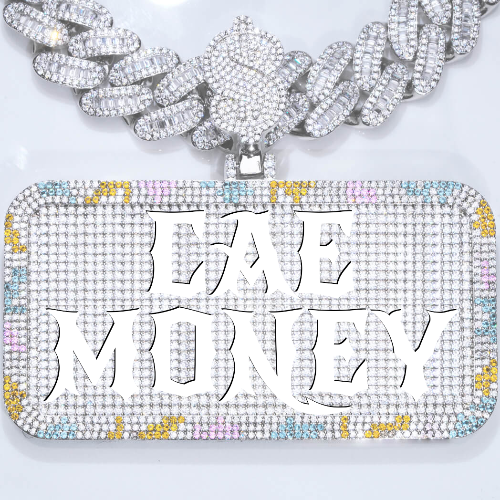 CUSTOM LETTER NECKLACE 3D COLORFUL SQUARE