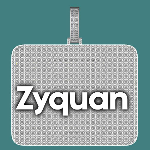 CUSTOM LETTER NECKLACE 3D BIG SQUARE