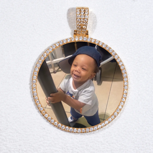 MEDIUM 3D CIRCLE CUSTOM PICTURE PENDANT