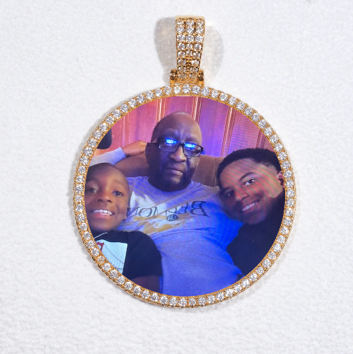 MEDIUM 3D CIRCLE CUSTOM PICTURE PENDANT