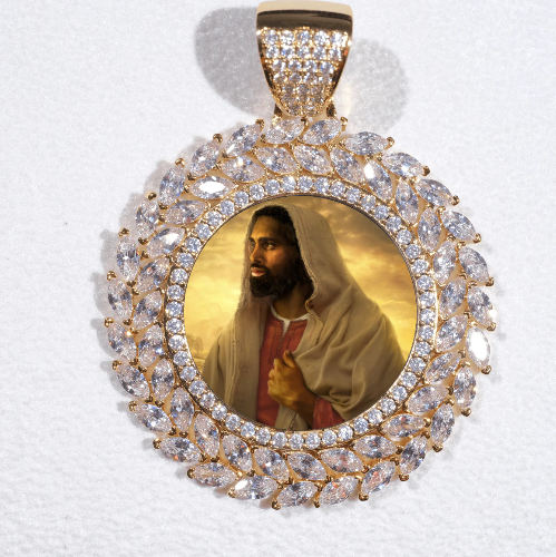 Large 3D Wheat Ear Custom Picture Pendant