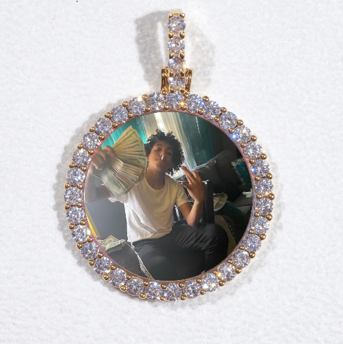 3D CIRCLE CUSTOM PICTURE PENDANT SMALL SIZE