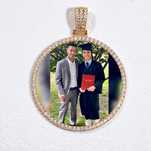 MEDIUM 3D CIRCLE CUSTOM PICTURE PENDANT