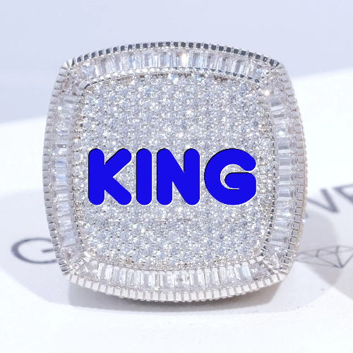 CUSTOM LETTER 3D ICED RING