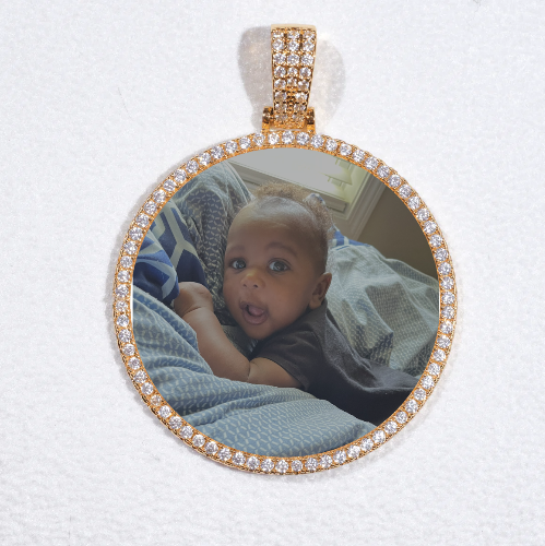 MEDIUM 3D CIRCLE CUSTOM PICTURE PENDANT